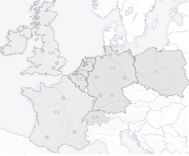 Nasze punkty w Europa